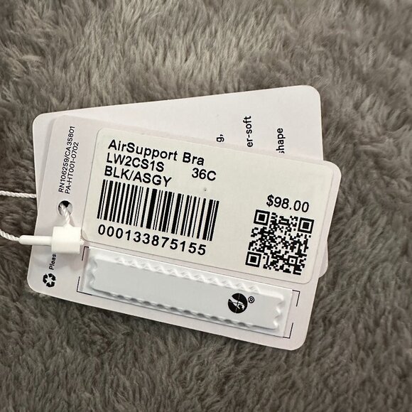 NWT Lululemon Air Support Bra Black Women's size 36C - Picture 2 of 3